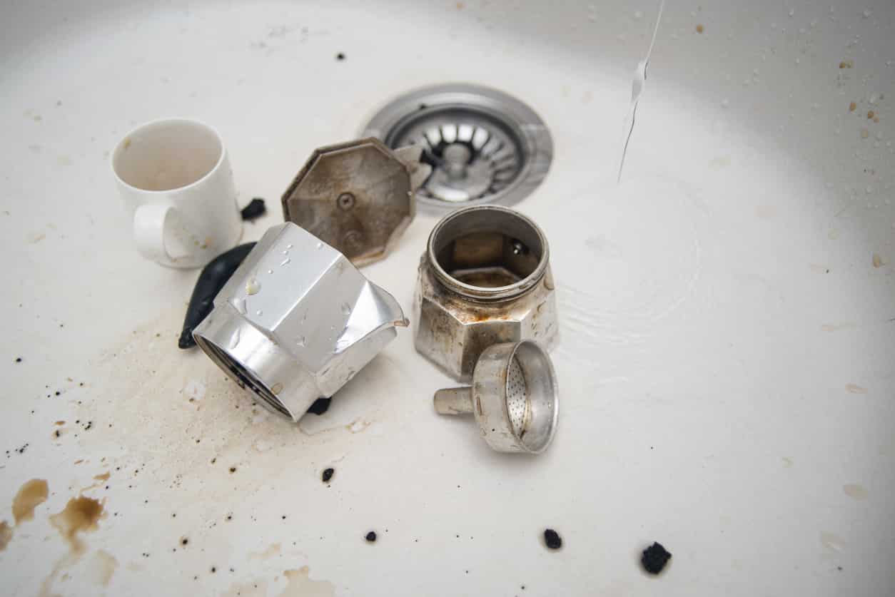 coffee grounds sink clean coffee maker