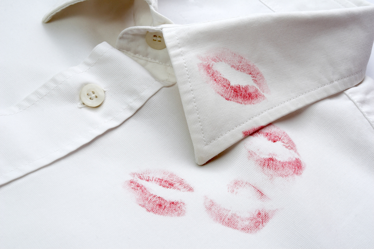 lipstick stain on clothing