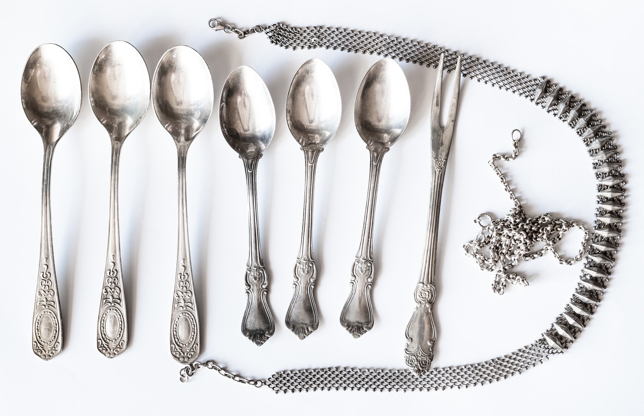 silver cutlery vintage old silverware jewelry