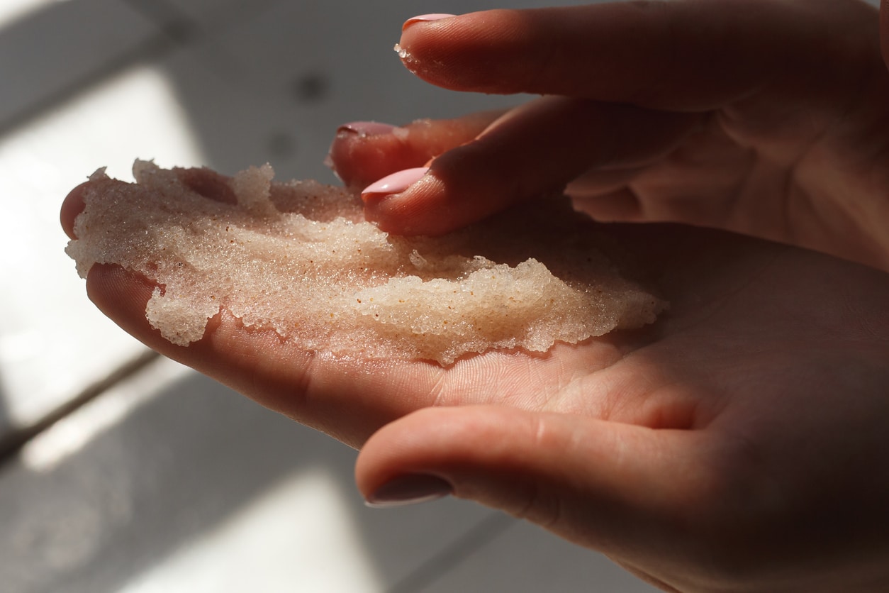 salt exfoliating hand scrub