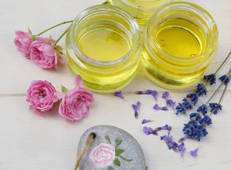 beauty vegetable oils pink lavender cosmetics