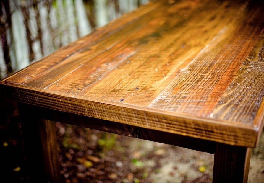 wooden table