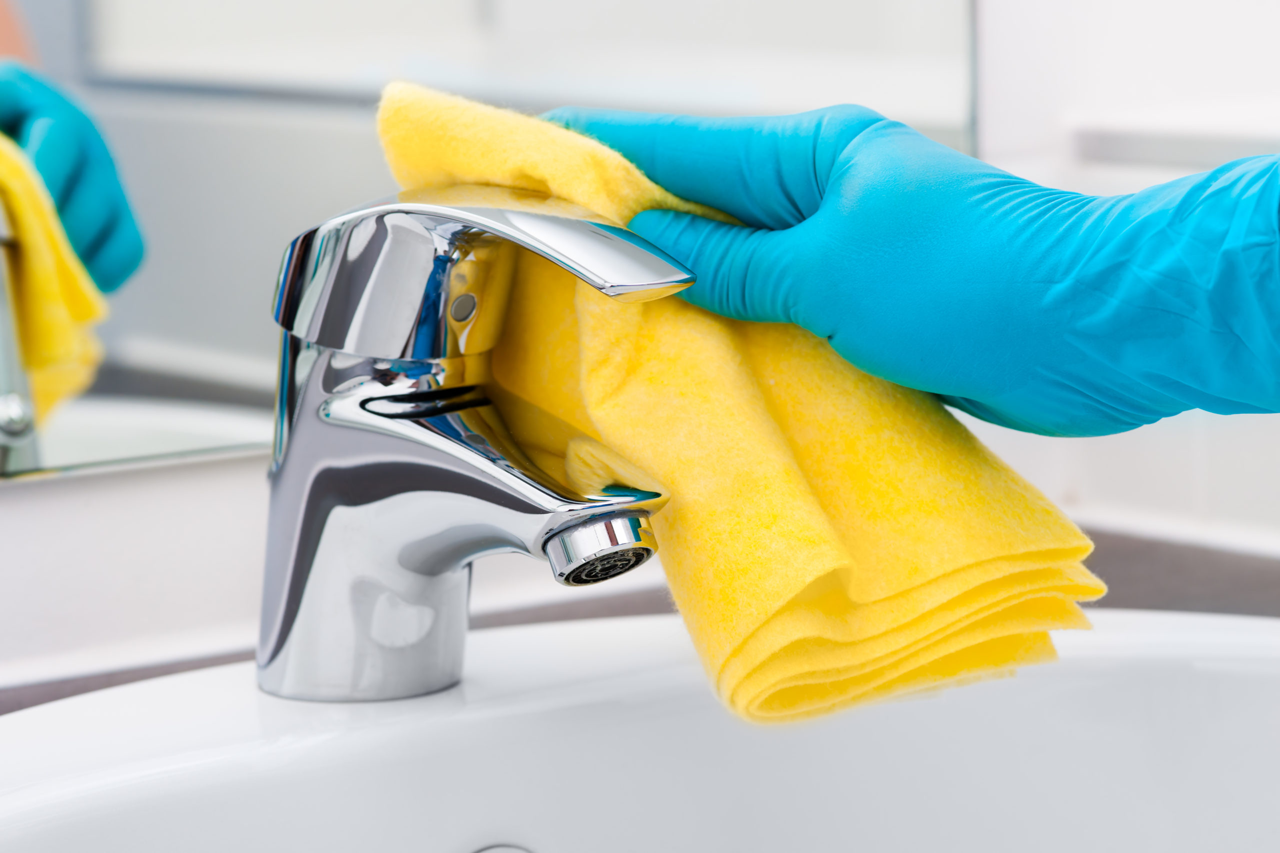 clean bathroom sink faucet taps