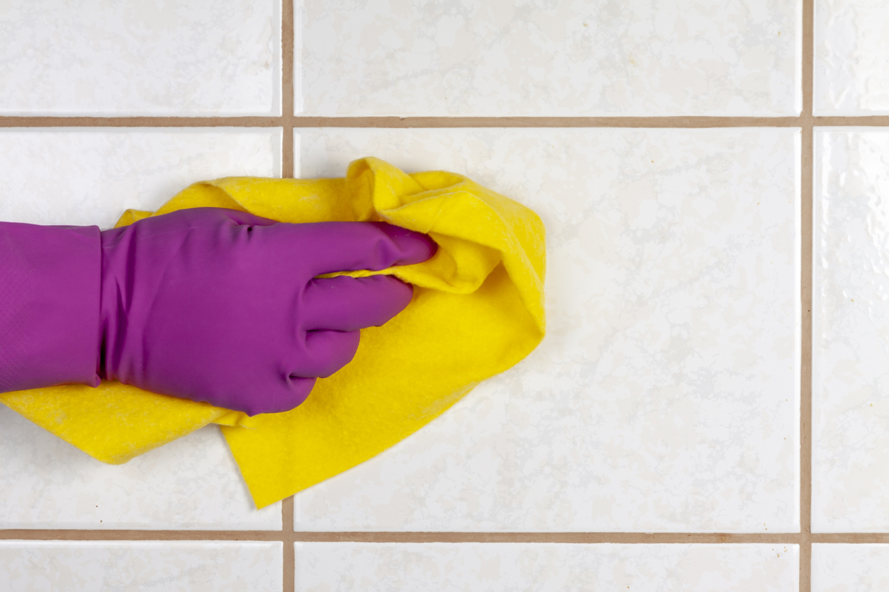 tile cleaning cloth glove