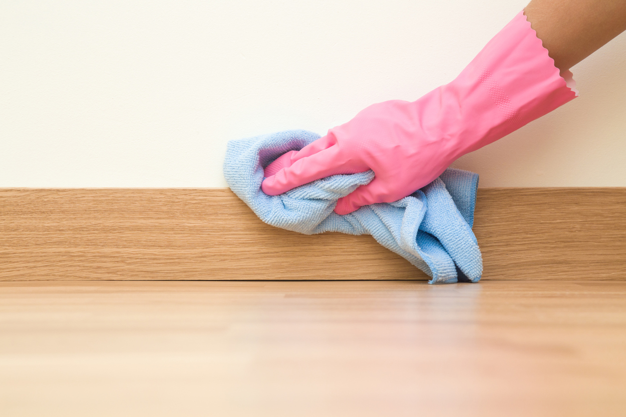 clean baseboards