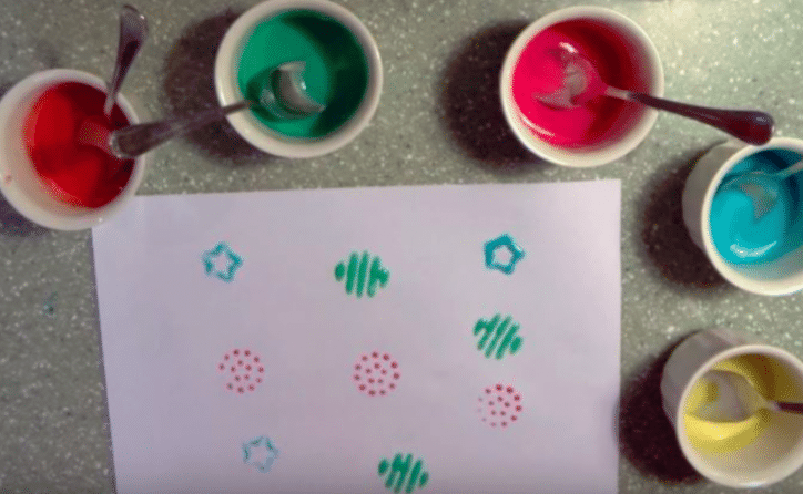 homemade paint for creative and manual activities