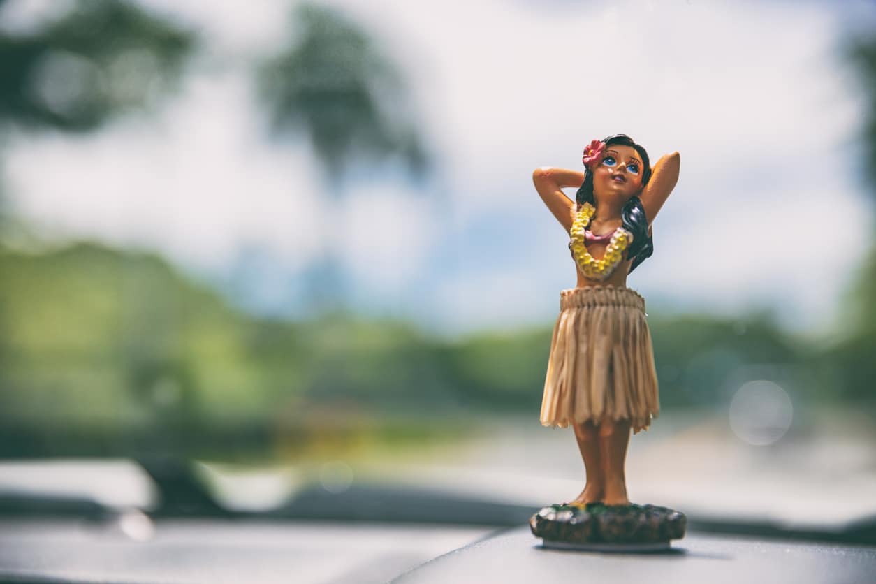 holiday souvenir decoration Hawaiian dancer car