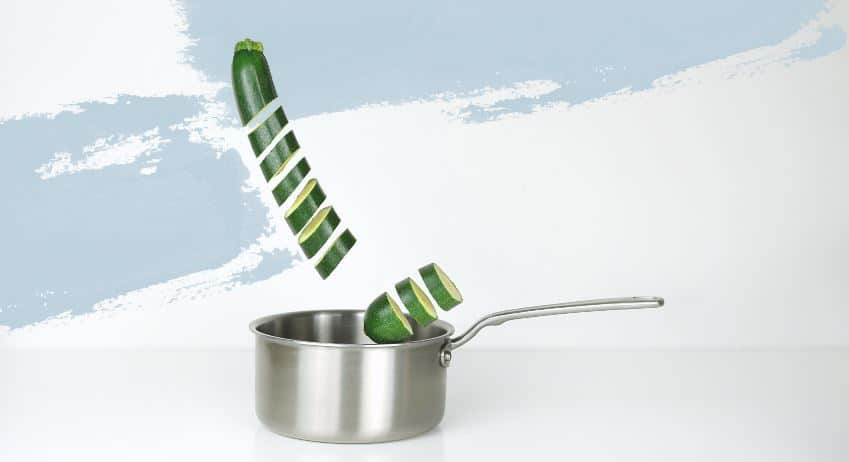 stainless steel zucchini saucepan