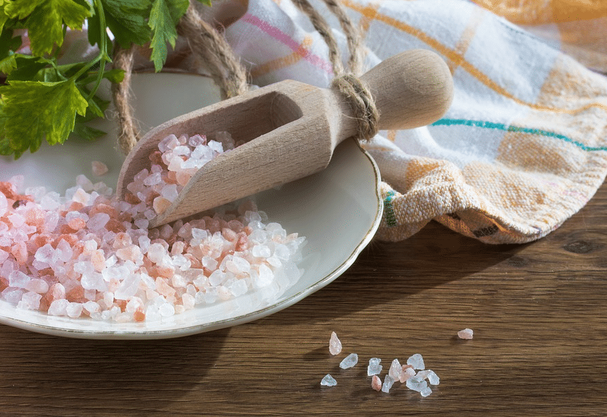 Himalayan pink salt to season or calm a migraine