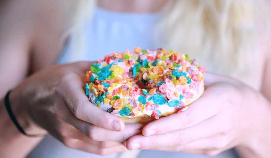 donut sugar delicacy nibble