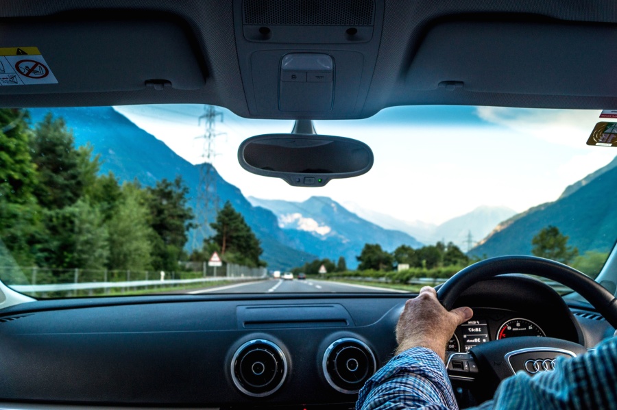 driving car windshield