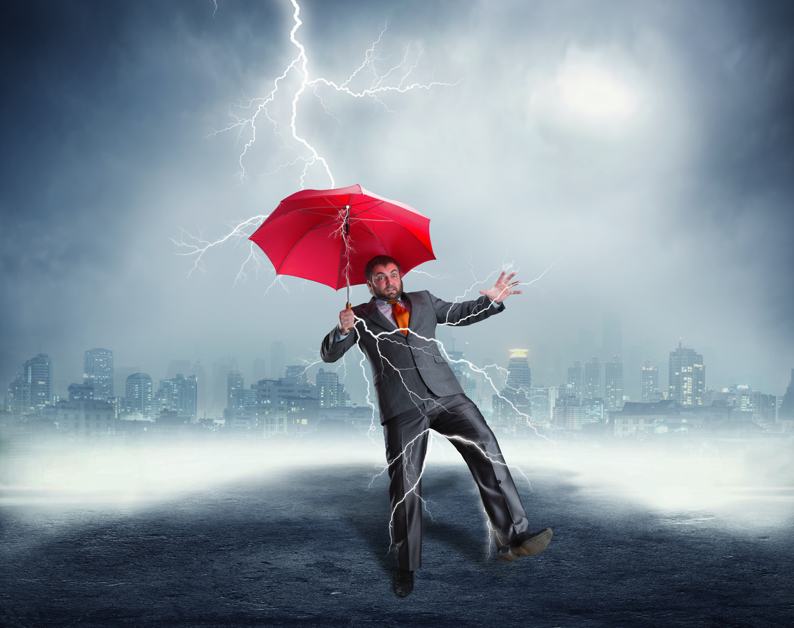 storm lightning lightning strikes human umbrella