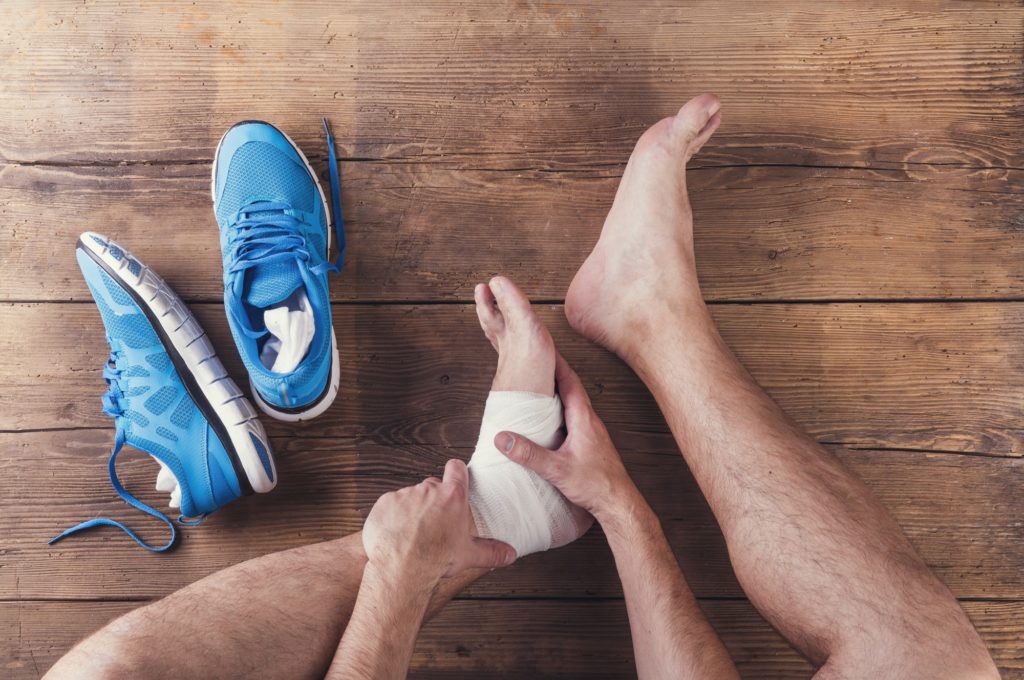 sprain injury ankle pain