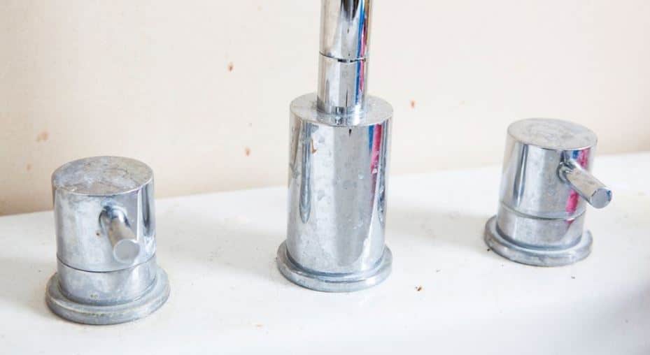 limescale stains stainless steel faucets