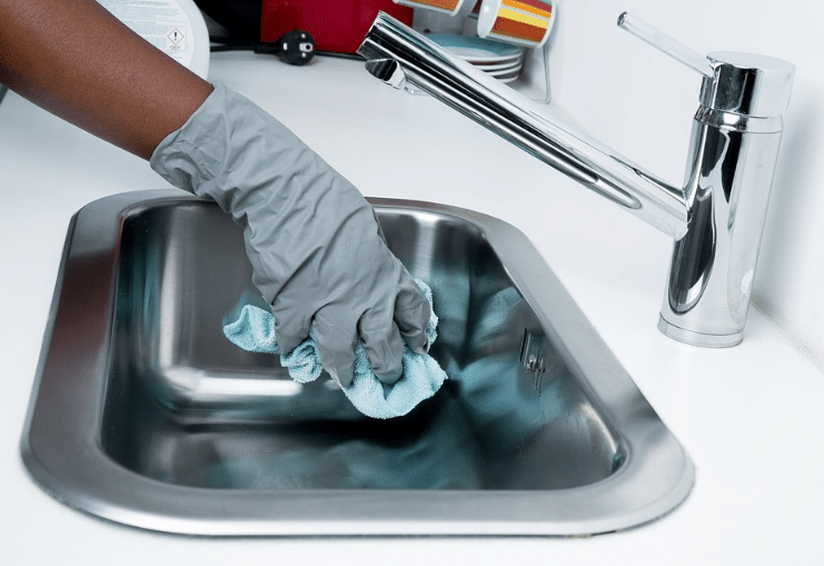 household cleaning stainless steel sink