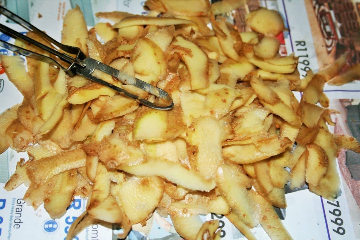 potato peelings