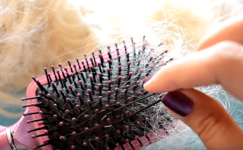 remove hair before cleaning your brush