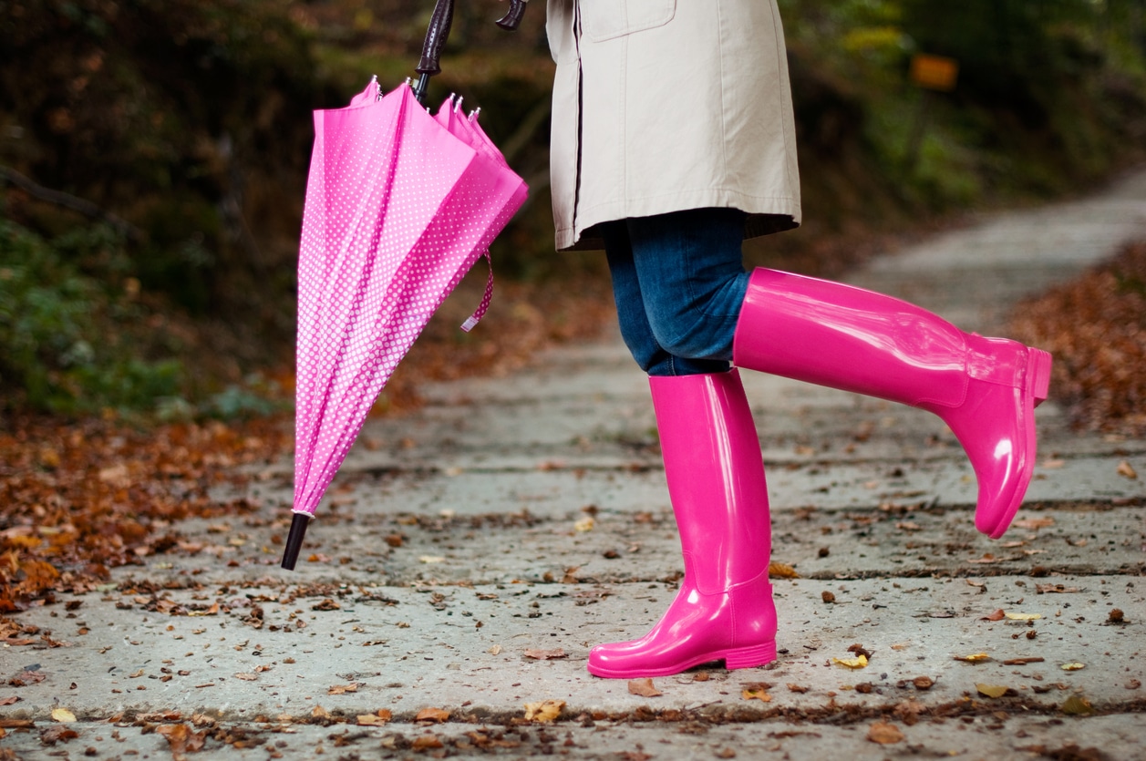 umbrella rain boots coat trench