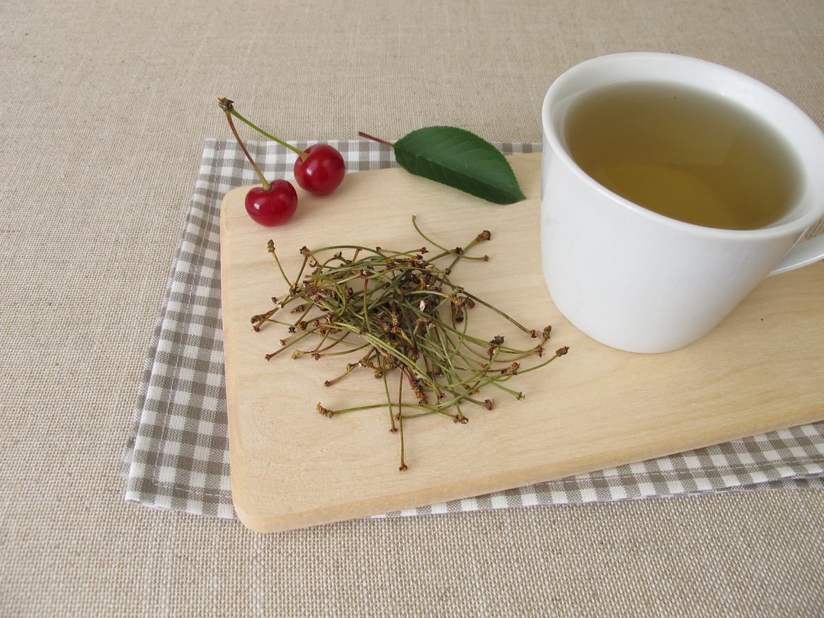 cherry stem infusion herbal tea