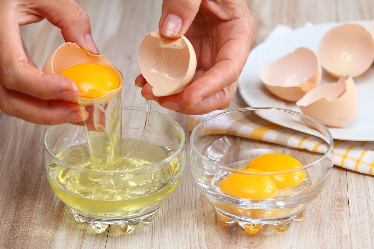 separate egg whites and yolks