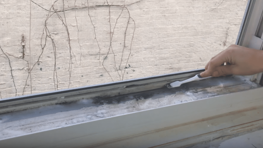 clean window rails