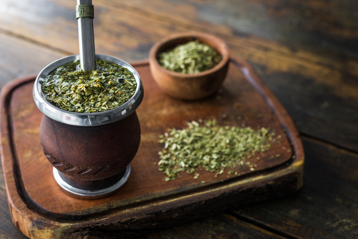 Traditional Argentinian yerba mate tea, herbal teas for weight loss and health